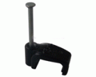 Black Cable Clip 14 x 7mm