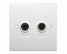 Diplex UHF-FM/DAB Wall Plate