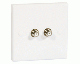 Standard Plastic Double F Wall Plate